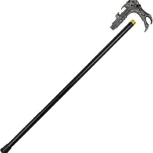 Armory Replicas™ Galaxy Cyborg Alien Walking Cane - Futuristic Mechanical Design with Stainless Steel Shaft, Alien Head Handle, and Rubberized Tip for Balance – Stylish & Durable Walking Aid